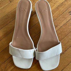 LOQ minimalist strap mule sandal